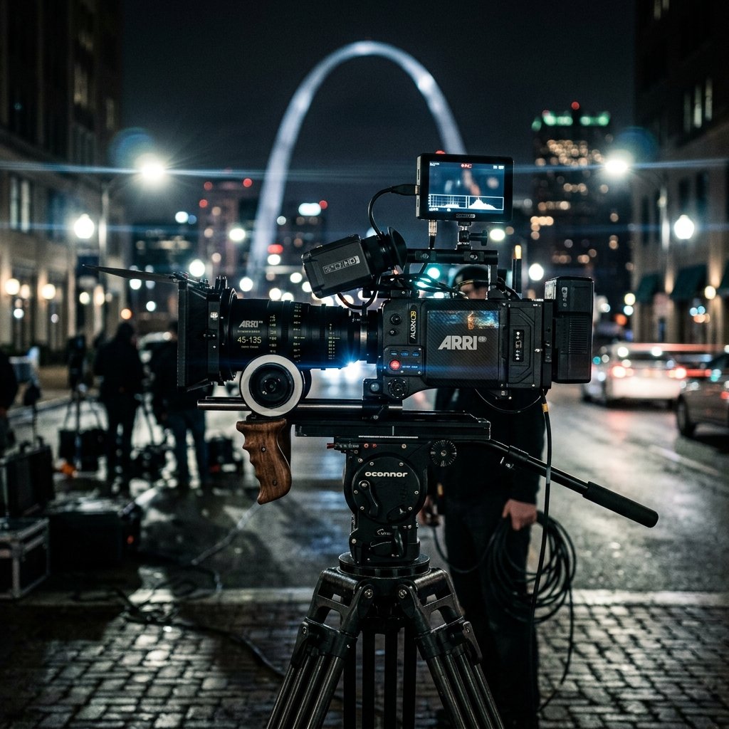 Cinema camera rig close up